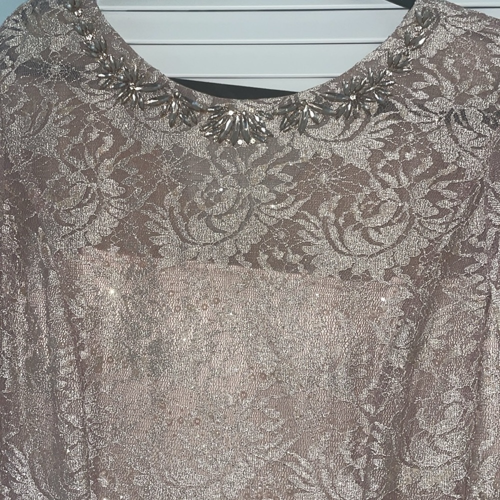 NWOT Tahari Embellished Lace Dress Size 16 - Picture 3 of 14